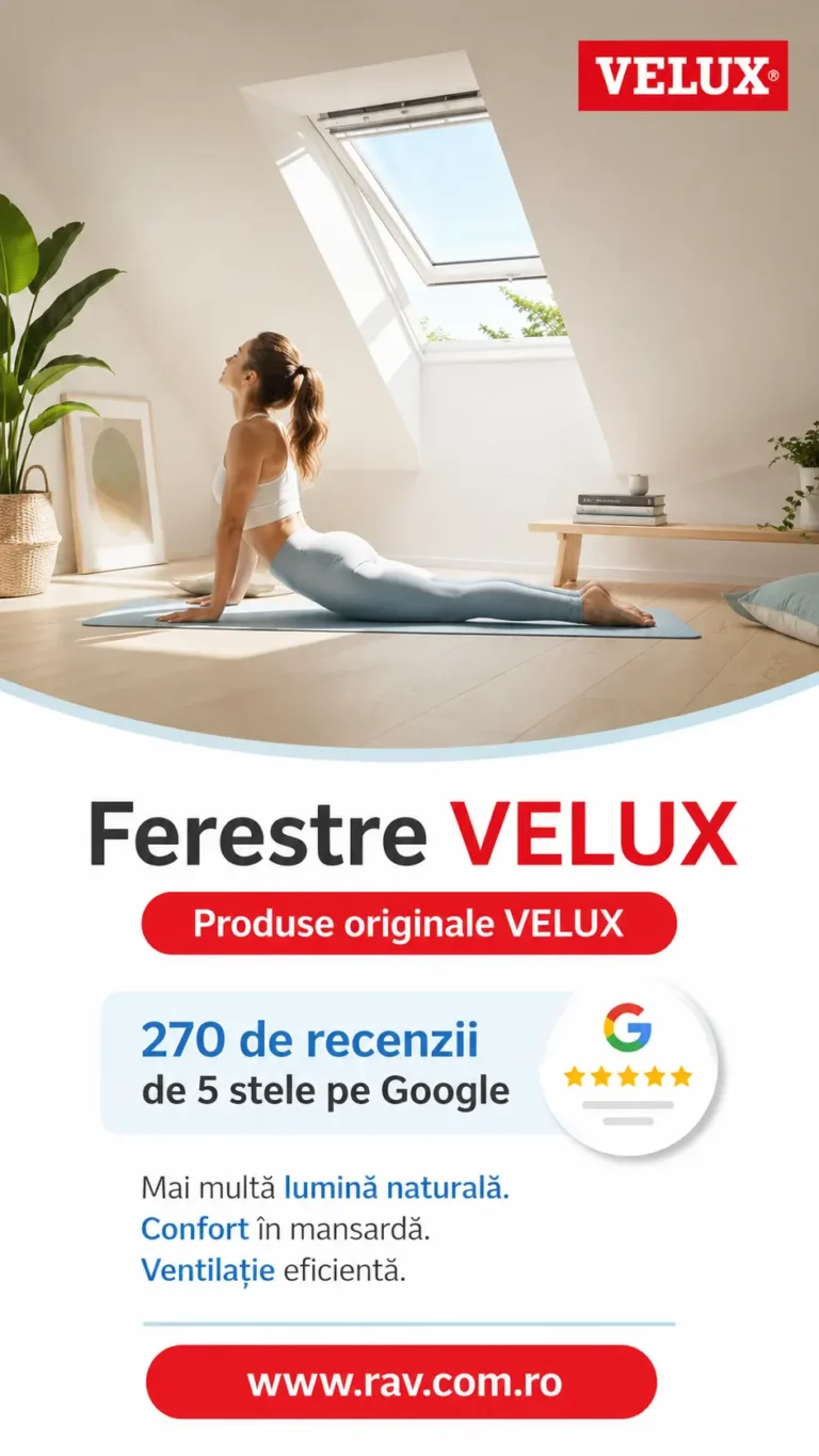 Geam in acoperis VELUX pentru mai multa lumina naturala